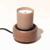 2-in-1 ceramic candle warmer | Pewter Walnut